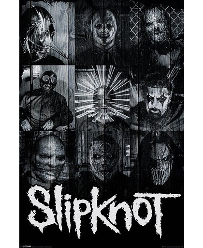 Slipknot Masks Poster meerkleurig