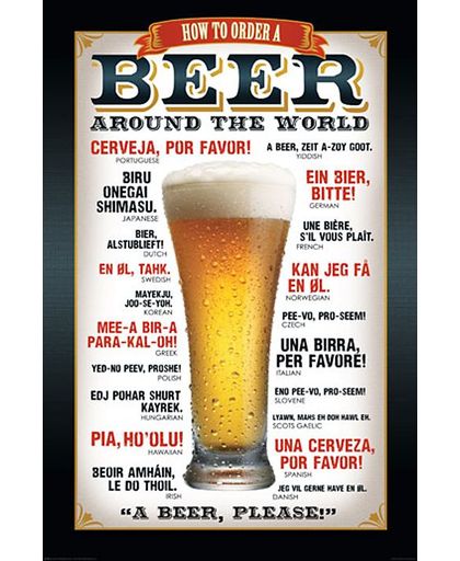 Beer How to order Poster meerkleurig