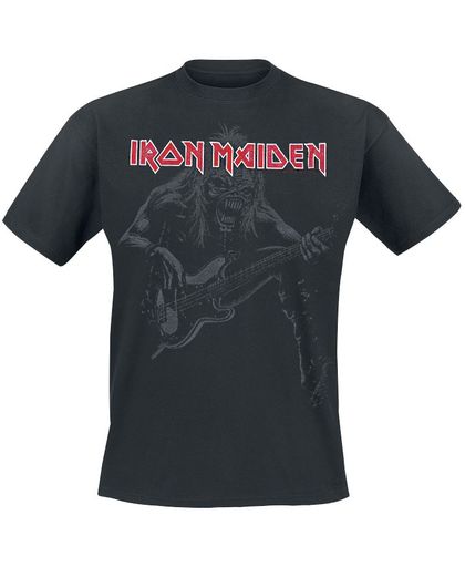 Iron Maiden Eddie Bass T-shirt zwart