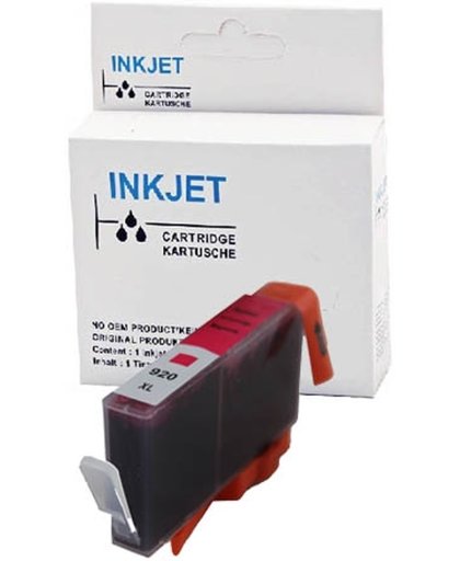 Toners-kopen.nl HP-920XL CD972AE magenta  alternatief - compatible inkt cartridge voor Hp 920Xl magenta wit Label