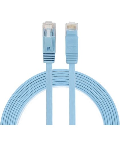 2m CAT6 Ultra dunne Flat Ethernet netwerk LAN kabel (1000Mbps) - Blauw