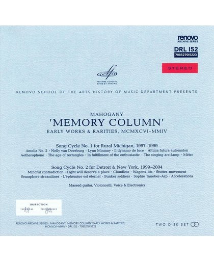 Memory Column: Early Works & Rarities 1996-2004