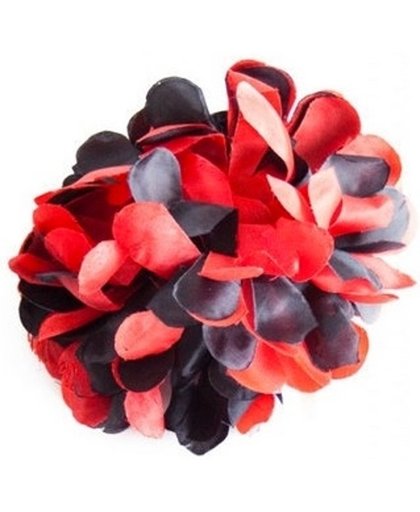 Spaanse haarbloem rood zwart - bloem bij flamenco jurk -