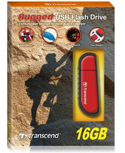 Transcend V series JetFlash V70, 16GB 16GB USB 2.0 Type-A Rood USB flash drive