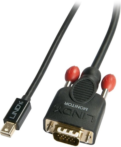 Lindy 41961 Mini DisplayPort VGA Zwart kabeladapter/verloopstukje