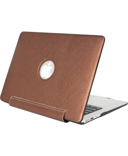 For Macbook Pro Retina 12 inch Silk structuur Apple Laptop United PU beschermings hoesje(Coffee)