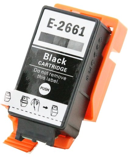 Toners-kopen.nl Epson C13T26614010  alternatief - compatible inkt cartridge voor Epson T266 zwart Workforce 100