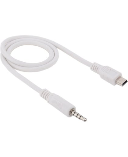 3.5mm Mannetje naar Mini USB mannetje Audio AUX kabel, Kabel lengte: ongeveer 50cm