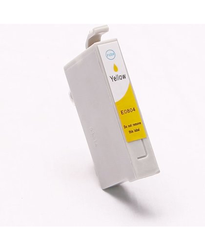 Toners-kopen.nl Epson C13TO8044011 T0804 geel Verpakking : Bulk Pack (zonder karton)  alternatief - compatible inkt cartridge voor Epson T0804 geel