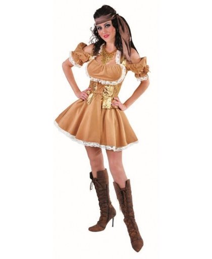 Sexy piraten jurk goud 36 (s)