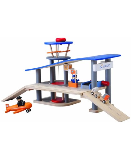 houten speelgoed vliegveld plan toys
