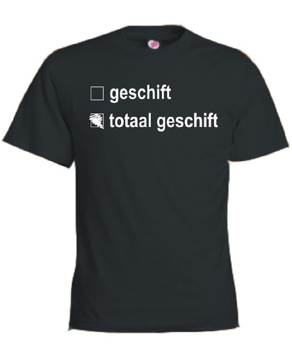 Mijncadeautje T-shirt - Totaal geschift - Unisex Zwart (maat XXL)