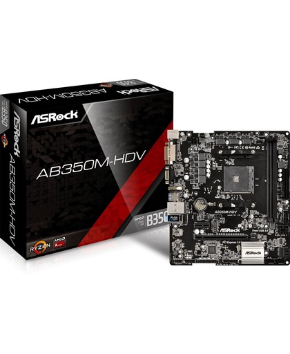 Asrock AB350M-HDV AMD B350 Socket AM4 Micro ATX moederbord