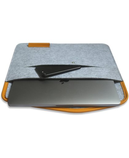 Vilten Laptop Sleeve "Folder" Lichtgrijs | Dække Covers