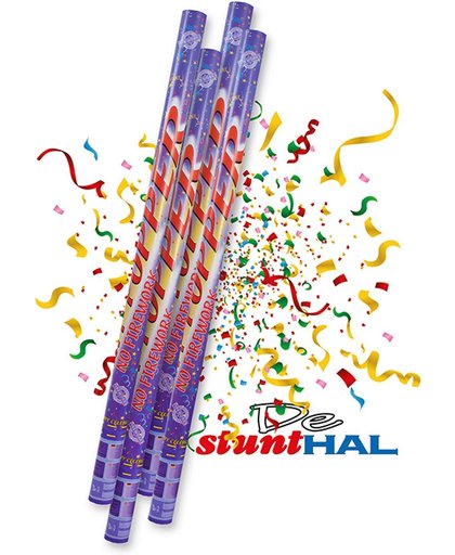 4 STUKS Party confetti shooters - shooter 100 cm / 1 meter - professioneel voorzien van CO2 patroon – party popper confetti kanon