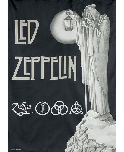 Led Zeppelin Stairway To Heaven Vlag zwart-wit
