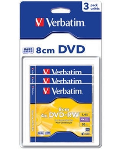 Verbatim DVD+RW 8cm Matt Silver 1.4GB DVD+RW 3stuk(s)