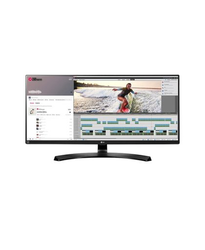 LG 34UM88C 34" Ultra-Wide Quad HD LED Flat Zwart computer monitor LED display