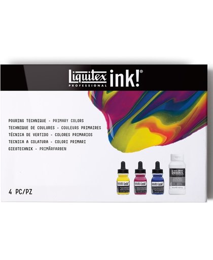 Liquitex Professional Ink! - pouring technique - set 3 kleuren Acrylic Ink & Pouring Medium