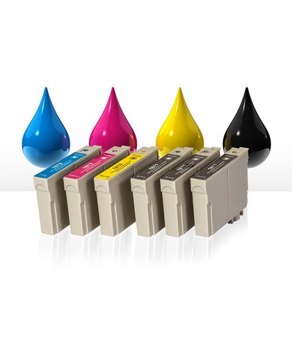Merkloos   Inktcartridge / Alternatief voor de Epson T1285 inktcartridges (10 st)