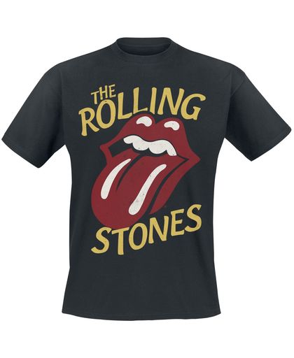 Rolling Stones, The Vintage Type Tongue T-shirt zwart