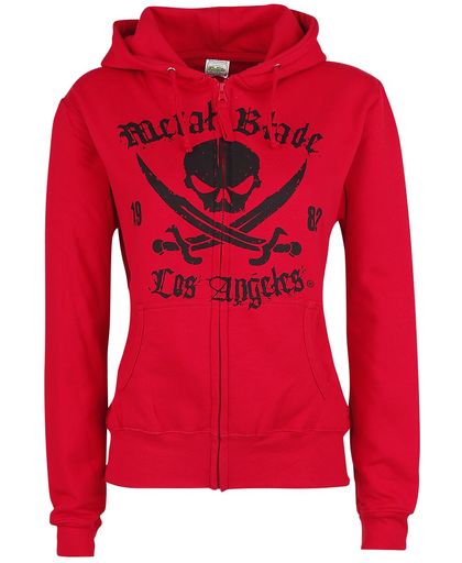 Metal Blade Pirate Logo Girls vest met capuchon rood