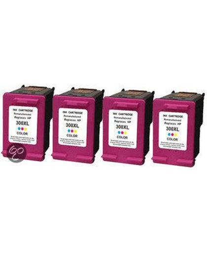 Merkloos – Inktcartridge / Alternatief voor de HP 300 Color XL Fourpack (CC644EE) 4x 21 ml Cartridge
