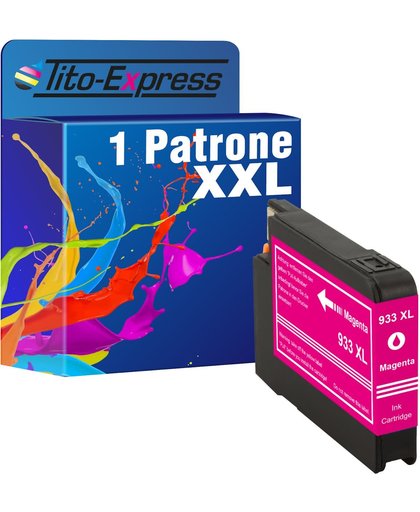 Tito-Express PlatinumSerie PlatinumSerie® 1 Cartridge XXL Compatible voor HP 933 XL Magenta HP Officejet 6100 eprinter HP Officejet 6600 E-ALL-IN-ONE HP Officejet 6700 Premium 6600 / 6600 E / 6600 Premium E / 6600 E-ALL-IN-ONE / 6700 Premium / 711