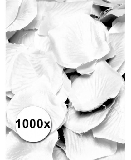 Luxe witte rozenblaadjes 1000 stuks - kunst rozen blaadjes