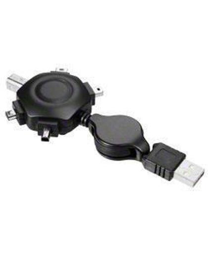 Walimex 18555 USB 2.0 5 x Mini-USB 2.0 Zwart kabeladapter/verloopstukje