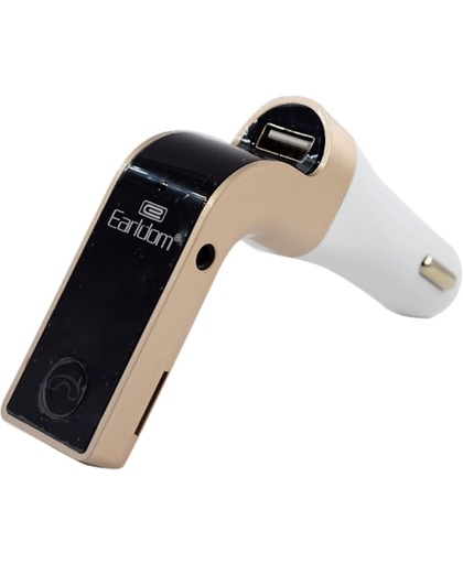 Bluetooth MP3 speler - autolader - met Micro SD slot - inclusief Aux Kabel - Goud