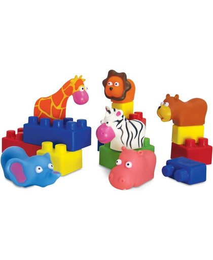 Mini Edu Animals-set 6 Animals+22 Blocks  (C.B.)