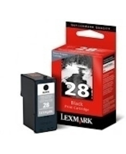 Lexmark No.28 Black Return Program Print Cartridge BLISTER inktcartridge Zwart