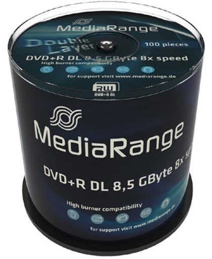MediaRange MR470 8.5GB DVD+R DL 100stuk(s) lege dvd