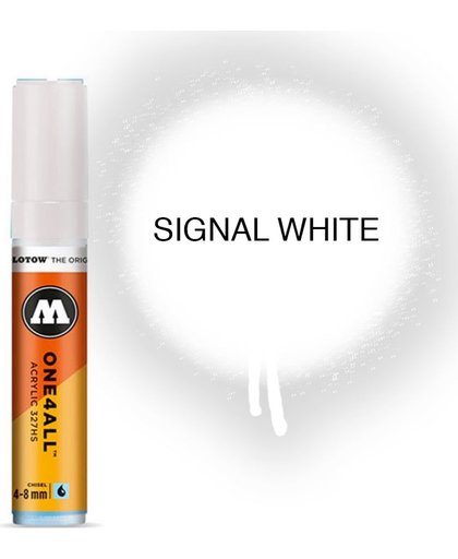 Molotow 327HS Signal White - Witte acryl marker - Chisel tip 4-8mm - Kleur wit