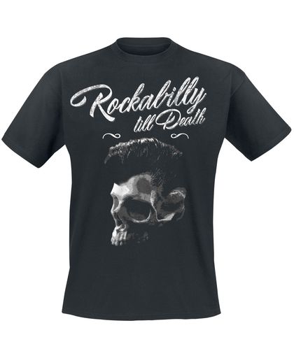 Rockabilly Till Death T-shirt zwart