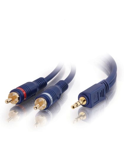C2G 2m Velocity 3.5mm Stereo Male to Dual RCA Male Y-Cable 2m 3.5mm 2 x RCA Zwart audio kabel