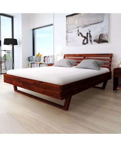 vidaXL Bed Frame Acacia Wood Brown 180x200 cm 6FT Super King