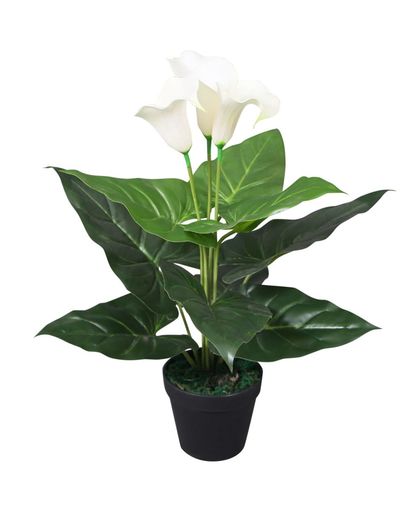 vidaXL Kunst calla lelie plant met pot 45 cm wit