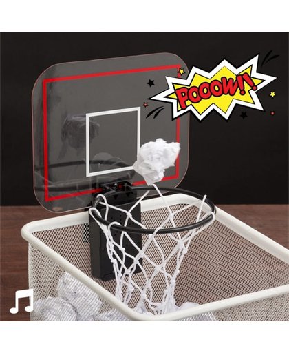 Balvi basketbalnet Shoot met geluid voor op prullenbak kunststof