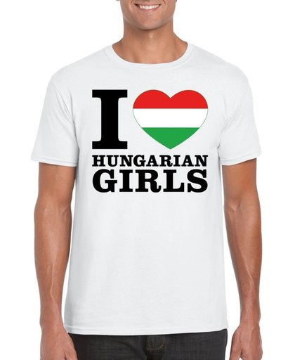 I love Hungarian girls t-shirt wit heren - Hongarije shirt M