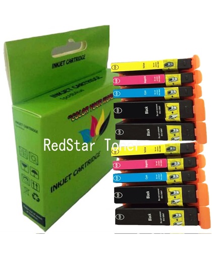 10 Pack Compatible Lexmark 100XL BK*4/C*2/M*2/Y*2 inktcartridges, 10 pak. 4 zwart, 2 cyaan, 2 magenta, 2 geel