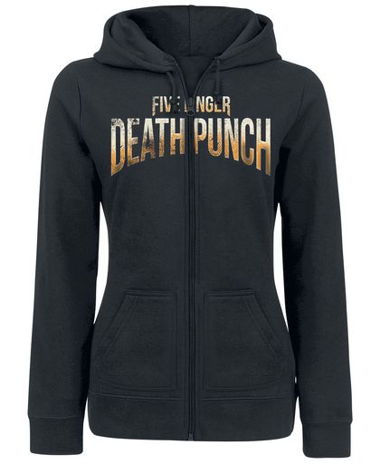 Five Finger Death Punch Grenade Shield Girls vest met capuchon zwart