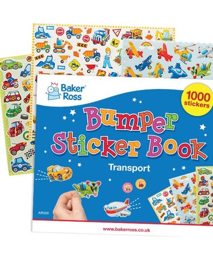 Boekjes boordevol stickers met als thema vervoer voor knutsel- en kunstprojecten voor kinderen (1000 stuks per verpakking)
