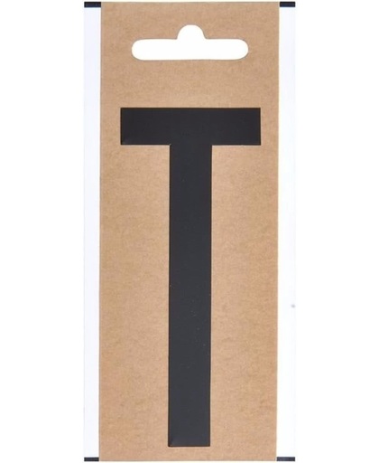 Bootnaam sticker letter T zwart 10 cm
