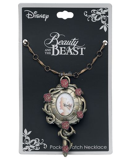 Beauty and the Beast Mirror Pocket Watch Kettinghorloge goudkleurig