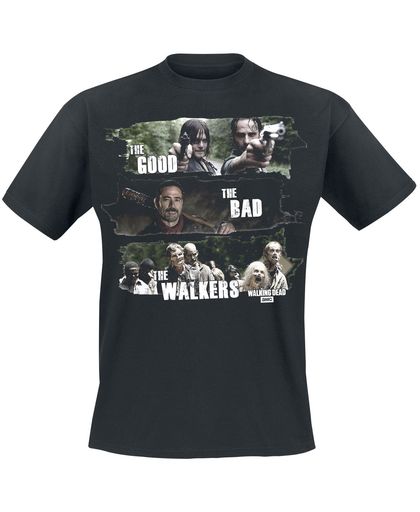 The Walking Dead Good, Bad, Walkers T-shirt zwart