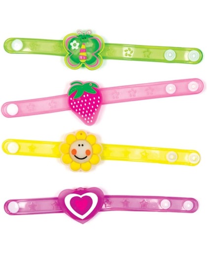 Nieuwe oplichtende armbanden voor kinderen – een leuk cadeautje voor uitdeelzakjes voor kinderen (verpakking van 4)