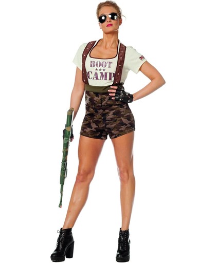 Boot camp camouflage catsuit voor dame