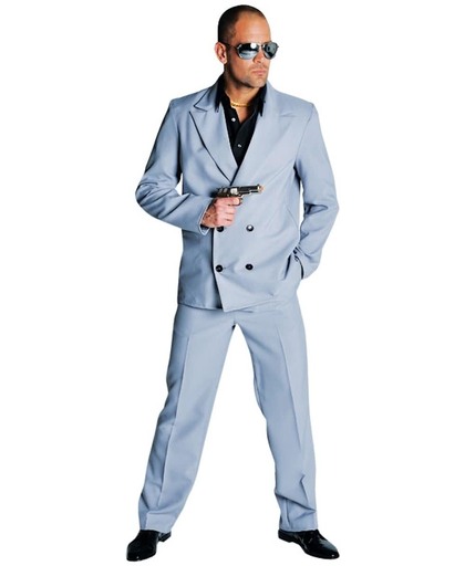 Miami Vice jaren 90 kostuum | Grijs pak voor heren maat L/XL
